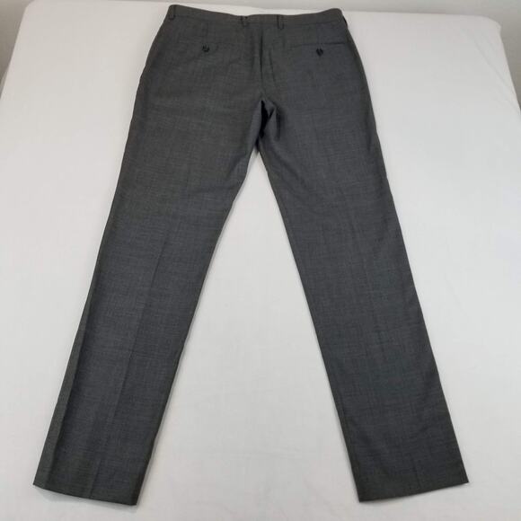 J Crew Pants Mens 34x33 Gray Thompson Slim Wool Dress Suit Trousers Flat Front - Picture 2 of 13